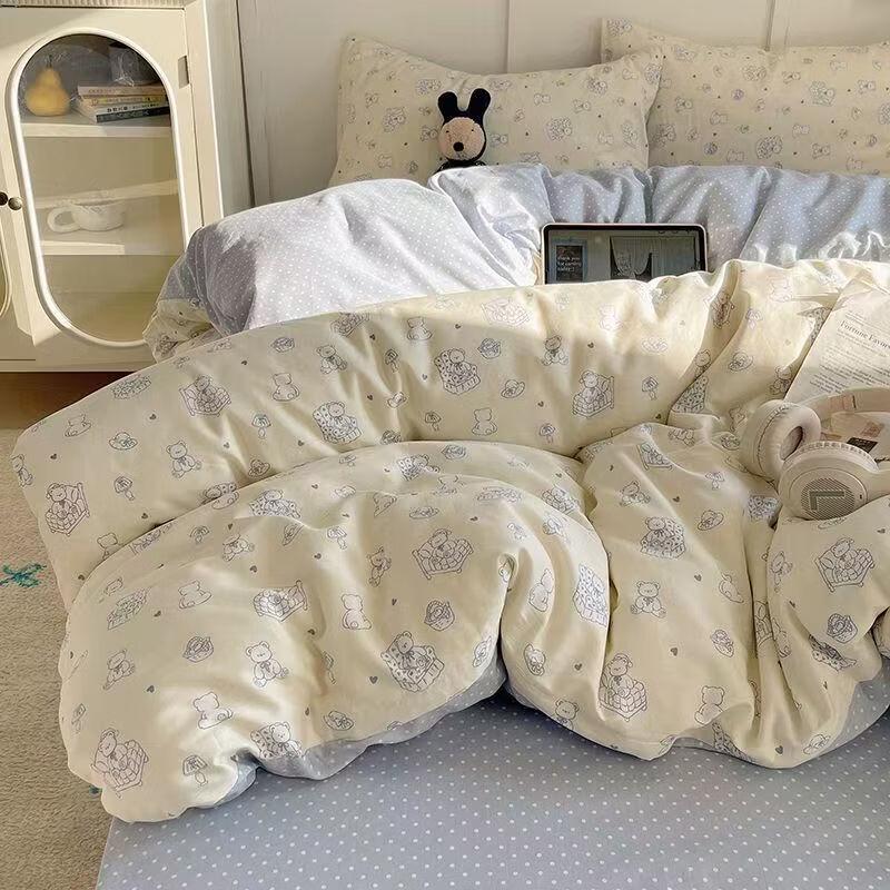 oeny Fresh Home Double Bed Four-Piece Set