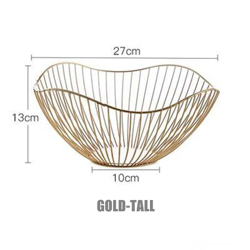 Nordic Light Luxury Iron Fruit Plate Geometric Candy Storage Bowls Creative Modern Home Living Room Snack Fruit Tray Simple Snack Finish Basket