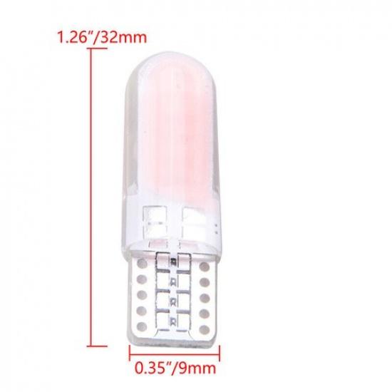 50PCS T10 COB Pink LED Car Canbus License Plate Light 12V Bulb 194 168 W5W AC