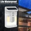 LED Outdoor Solar Wall Light Tungsten Filament Garden Lamp with Motion Sensor Night Lamp 3 Modes Solar Light for Courtyard Fence