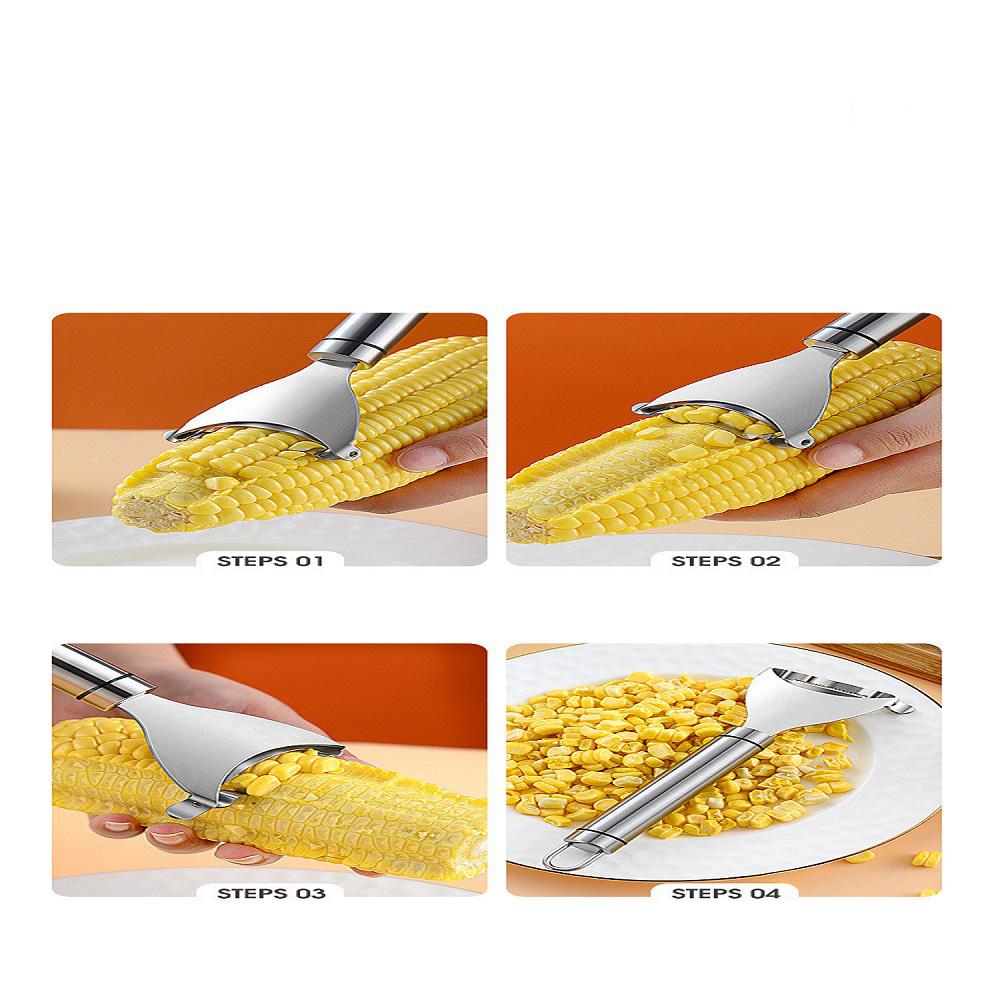 Stainless Steel Serrated Corn Peeler Corn Shaver Planer Thresher Stripper Cutter Melon Fruit Planer Sheller Kitchen Gadget Tool