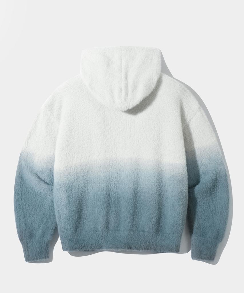 Dimiteulibeullaeg 2Way Essential Gradient Hairy Zip-Up Hoodie_Blue Ivory