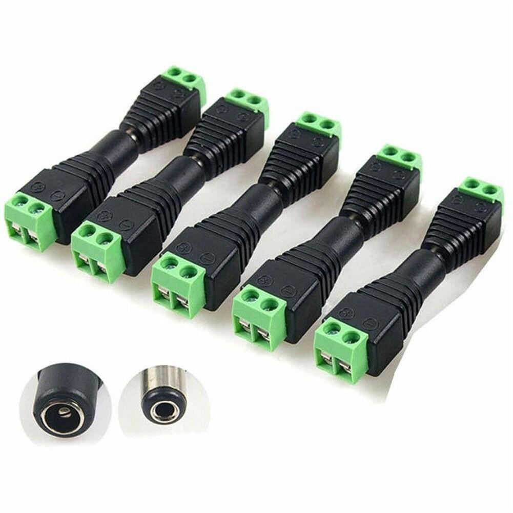 10x 2.1mm Male Female DC 12V Power Plug Socket Screw Terminal CCTV Adaptors