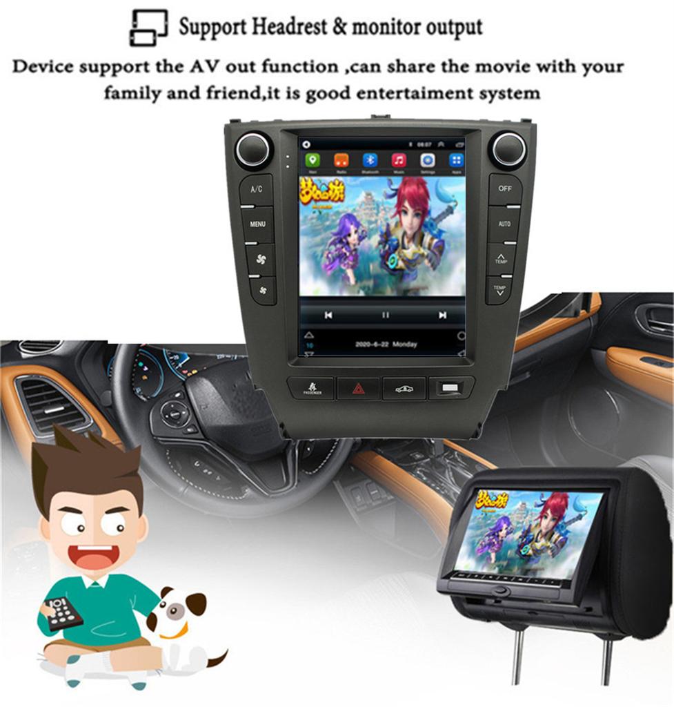 For 2005-2012 Lexus IS250 IS300 IS350 Car Stereo Radio GPS Navi 9.7'' Android 11