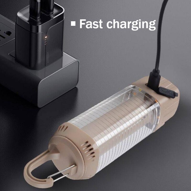 Multi Functional Outdoor LED Dual Light Camping Light, Rechargeable Flashlight, Portable Waterproof Travel Tent Light