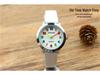 Popular Kids' Cartoon Quartz Watch with Colorful Numbers and Leather Strap for Elementary School Boys and Girls