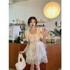 Summer princess sweet and spicy style dress women's youth sweet three-layer gauze skirt girl fluffy cake skirt bow
