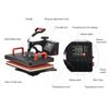 Multifunctional 8 In 1 Heat Press Machine 360 Degrees  Rotatable Hot Transfer Sublimation Digital Pressing
