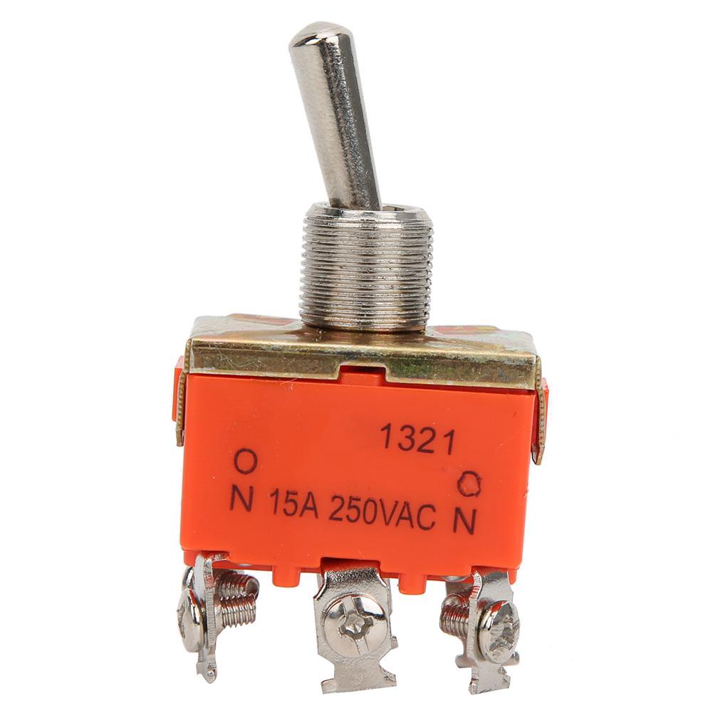10PCS Mini Toggle Switch E TEN1321 AC 250V 15A 6 Pin ON ON 2 Position Toggle Switch