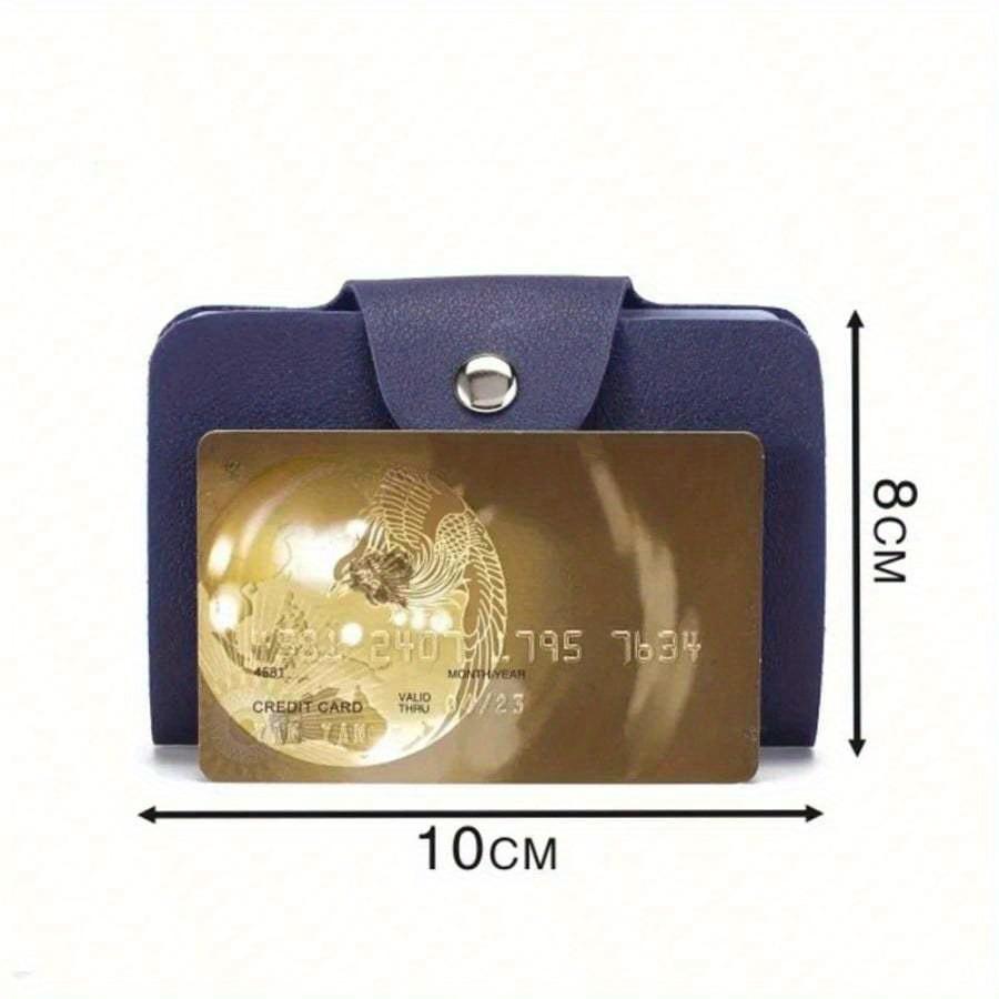 Business Card Holder Anti-Theft ID Credit Card Holder Fashion Women's 24 Cards Slim PU Leather Pocket Case Coin Purse Wallet for Women Card