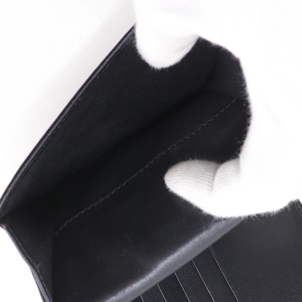 Gucci GG Bi-Fold Wallet 112664 Black Sima Leather Women Used