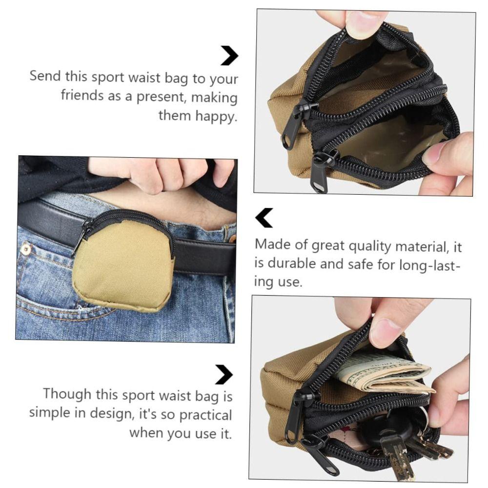Key Bag Nylon Waist Bag Durable Mini Size Outdoor Storage Pouch Portable Coin Wallet Camping Waist Bag