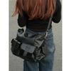 American Retro Large Capaci Motorcycle Messenger Bag 2025 Fall and Winter New Arrival This Year Popular Multi-Pocket Black ...