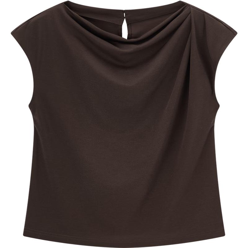 Ai Ju Tu Women s Cowl Neck Knit T-Shirt L