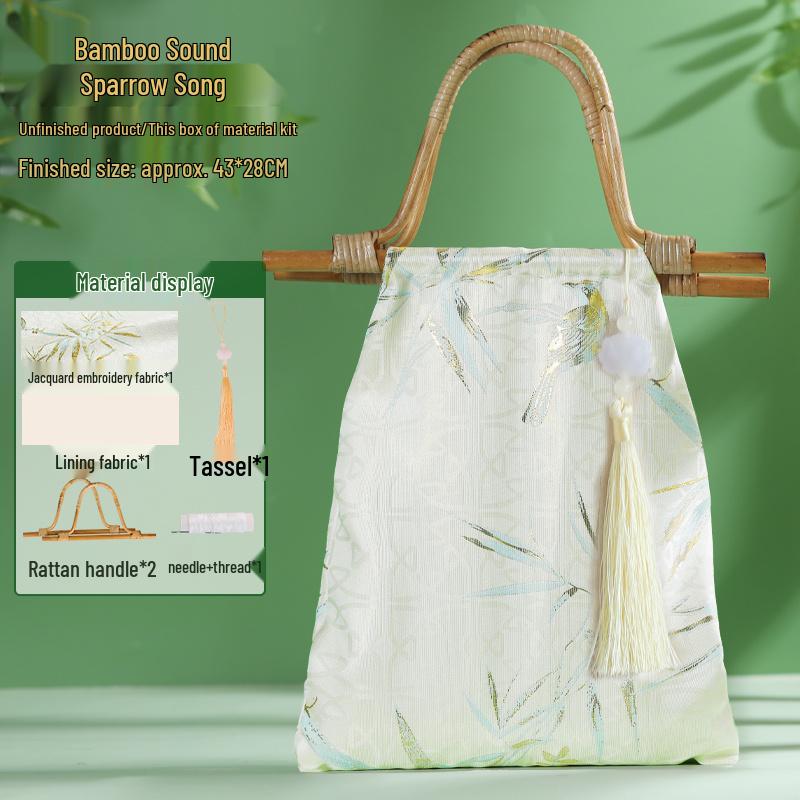 Bamboo Joint Bag DIY Kit: Handmade Chinese-Style Heritage Bag for Team Building and Salon Events