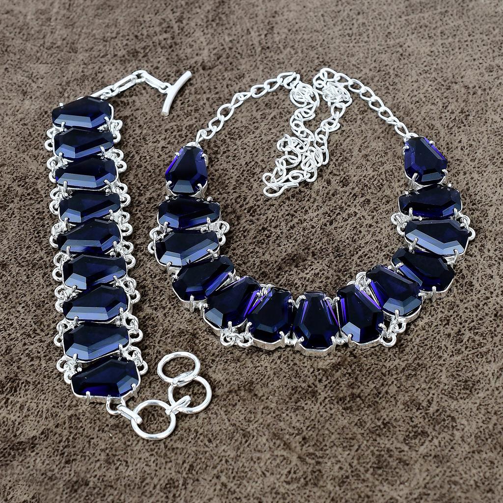 Amethyst Gemstone Handmade  925 Sterling Silver Jewelry Set KKG-446