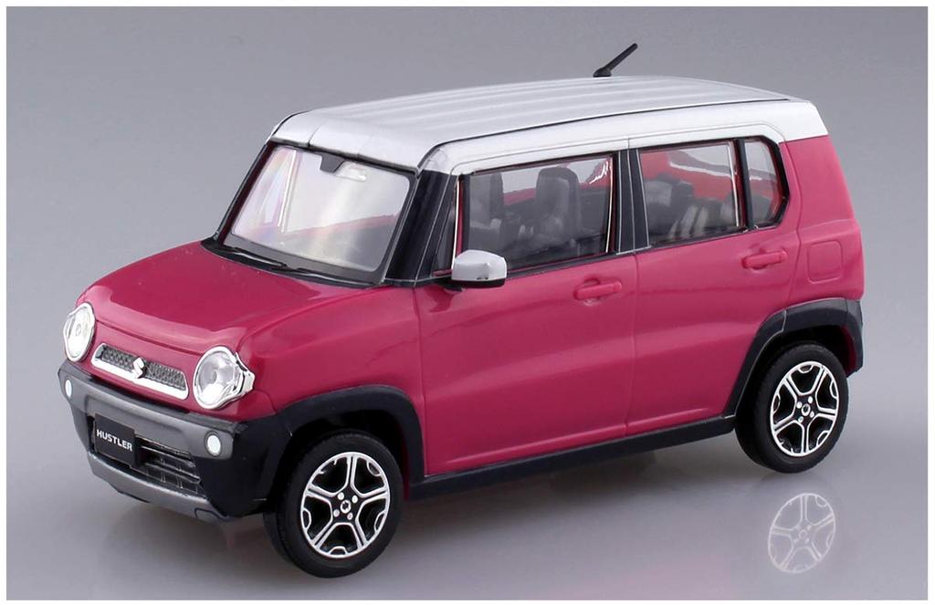 Aoshima Bunka Kyozaisha The Snap Kit Series Suzuki Hustler Candy Pink Metallic Color Coded Plastic Model 01B 1/32