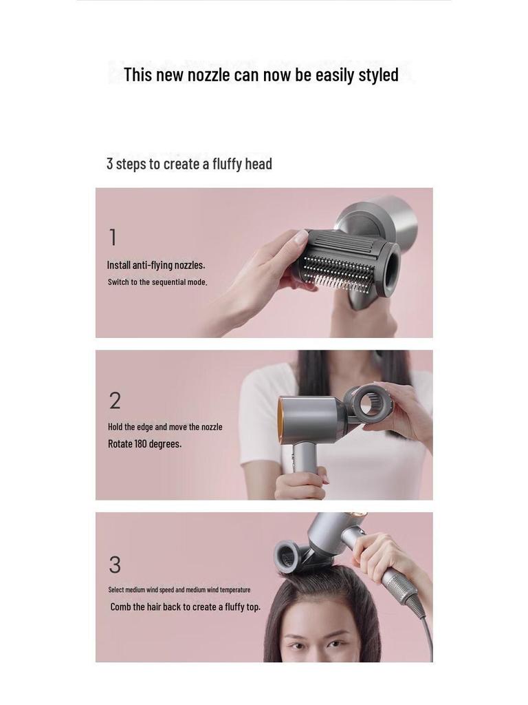 Universelle Anti-Frizz Glättdüse für Dyson HD15 Haartrockner