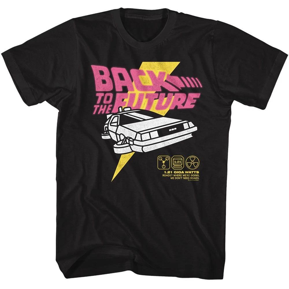 Back To The Future Bright Graphic Black Movie Shirt 150