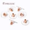 50Pcs/Lots Earring Backs For Studs 14K Gold Plated Rubber Ear Backs Stopper Ear Nut For DIY Earring Jewelry Making Accessories