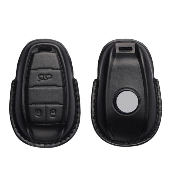 Kadeco Genuine Leather Key Case Cover for Alfa Romeo and Giulietta Giulia, Stelvio, (Red)