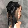 Halloween Hair Ornaments Vintage Lace Top Hat Ribbon Bowknot Gothic Headdress