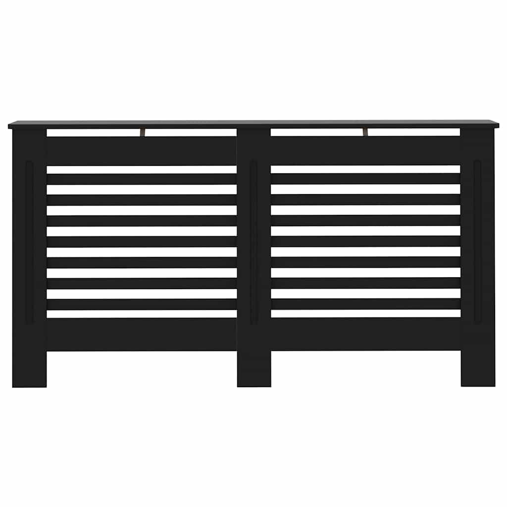 vidaXL Radiator Cover Black 152x19x81.5 Cm MDF