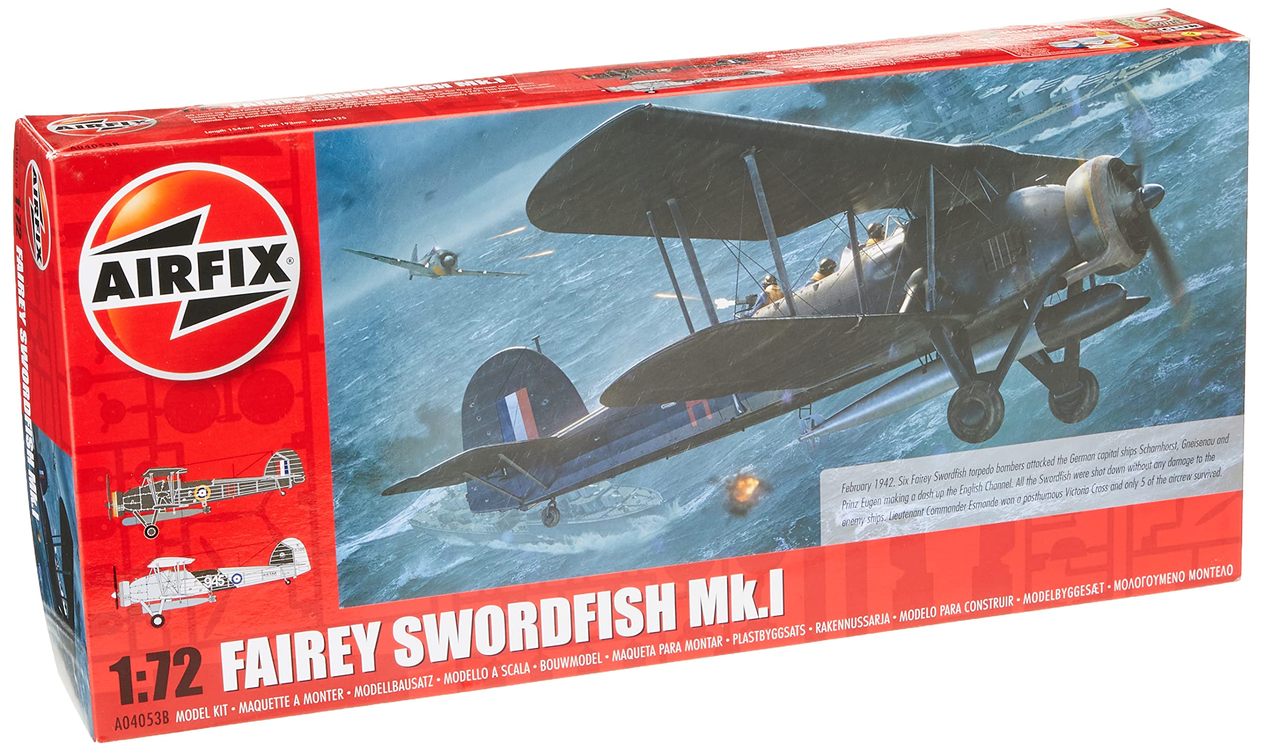 

Airfix 1/72 Royal Navy Air Arm Fairey Swordfish Mk.1 Plastic Model X-4053B