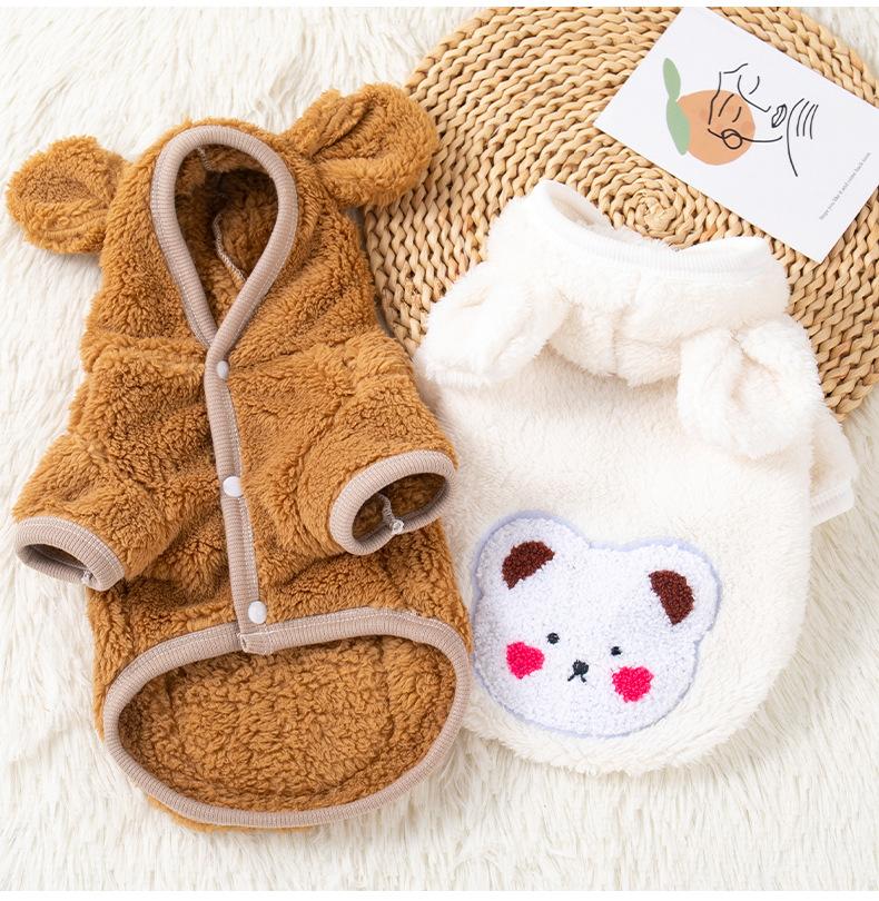 Winter Dog Clothing With Plush And Thickened Small Dog Pet Clothing