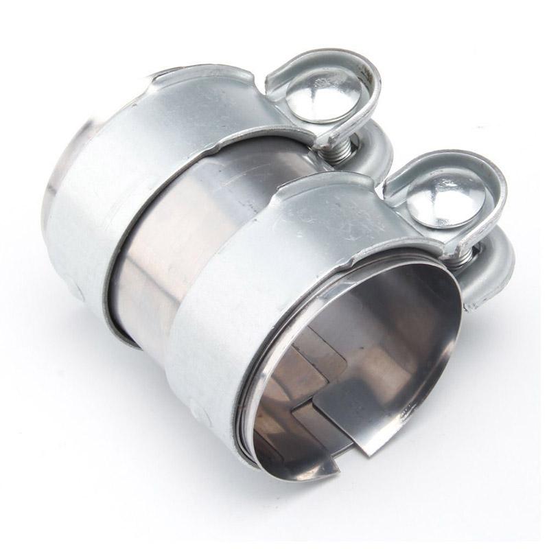 Stainless Steel Exhaust Pipe Clamp for Car OutDiameter 2"/'2.5" Clamp Tail Throat Connector Sleeve for Downpipes Catback Systems