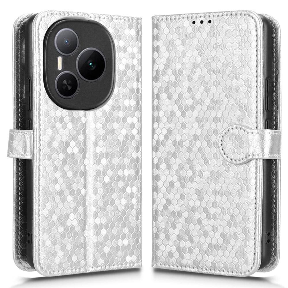 For Honor Power 5G Wallet Case Dot Pattern Imprint PU Leather Phone Cover