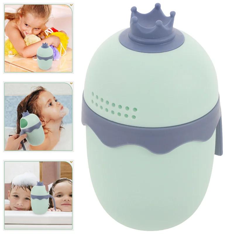 

Crown Pattern Baby Shower Rinser Leakproof Large Opening Bath Rinse Cup Newborn Shampoo Tool