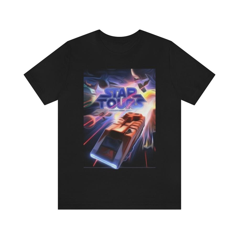 Tee Painting of Disneyland STAR TOURS Poster Unisex T-Shirt XXL