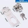 304 Stainless Steel Waterproof Polished Key Lock Plate Buckle Split Door Easy Access Opening Drawer Cabinet Cupboard Grain