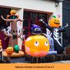 Large Halloween Pumpkin Lantern with Ghost and Spider Décor