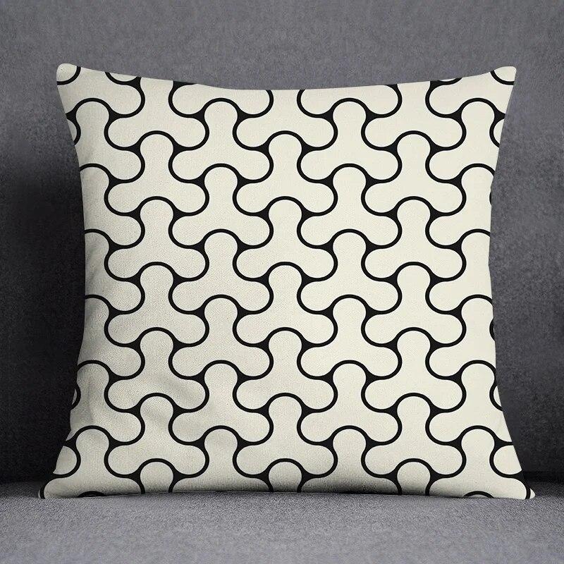Geometric Simple Pattern Collection Home Decor Pillowcase Square   Office