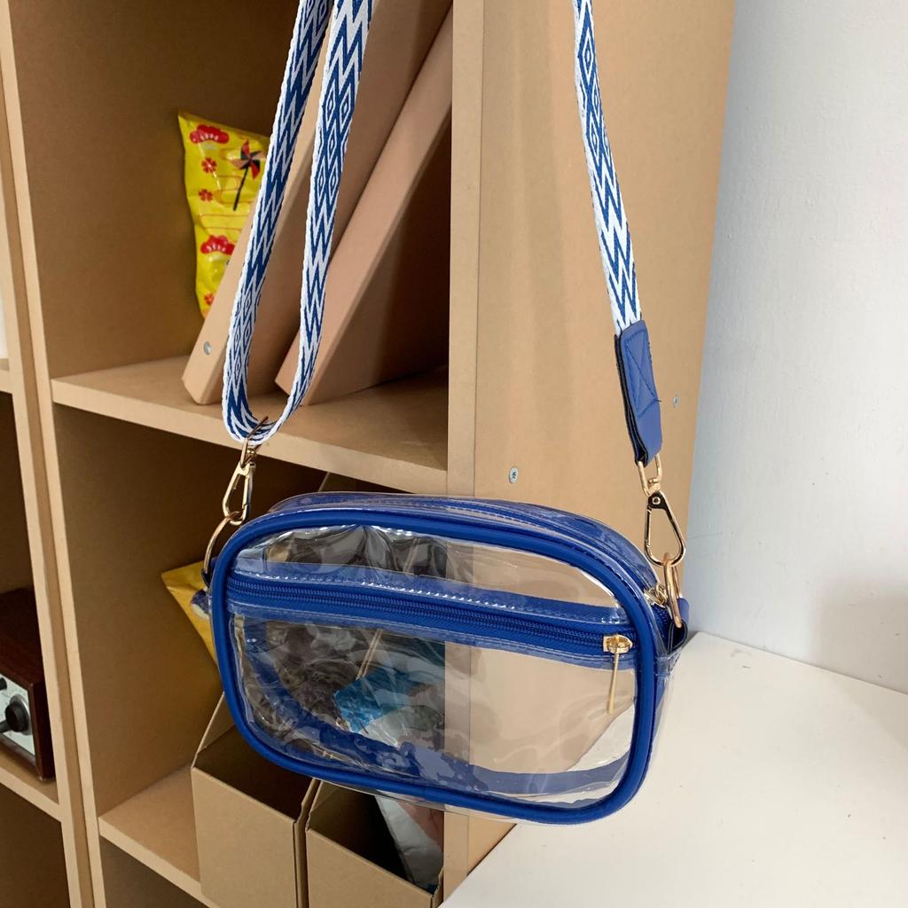 New trendy Hong Kong style transparent pvc messenger bag transparent shoulder bag beach bag messenger bag