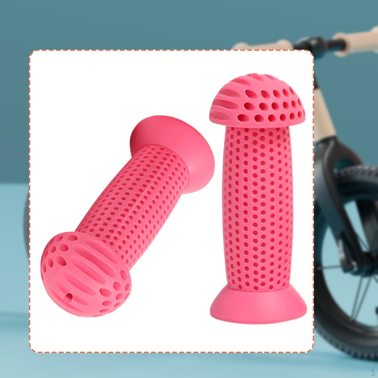 

1 Pair Kids Bike Handlebar Grips 22mm Inner Diameter Wear Resistant Child Handle for Children рожевий