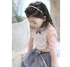 Korean Children's Lace Beaded Cotton T-shirt Top