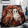1Pc owl Print Flannel Blanket, High quality Comfortable for All Seasons, Home Decor, Warmth and Comfort, Perfect for Christmas Gifts W66