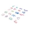 100pcs Paper Clips Multipurpose Cute Exquisite Colored Plating Reusable Metal Paperclips for Office 