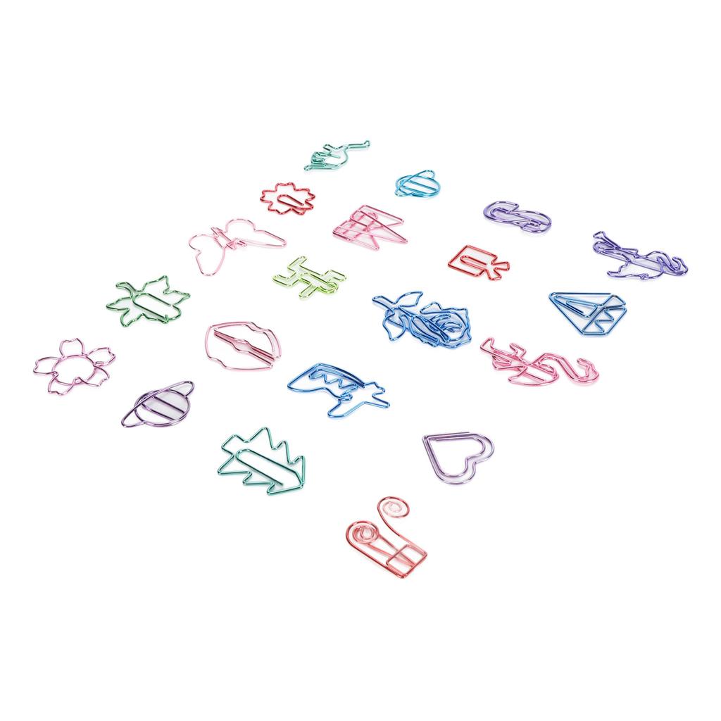 100pcs Paper Clips Multipurpose Cute Exquisite Colored Plating Reusable Metal Paperclips for Office 