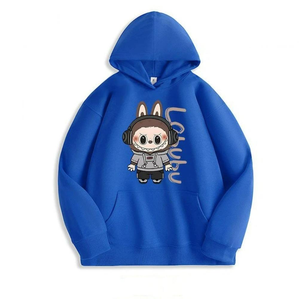 Fashion Men Women's Hoodies Cartoon Labubu Monster Print Pullover Top Casual Sweatshirt Kids Hoodies Clothing