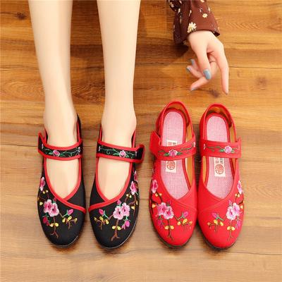 Phoenix Embroidery Ethnic Women Danding Casual Walking Flats Shoes