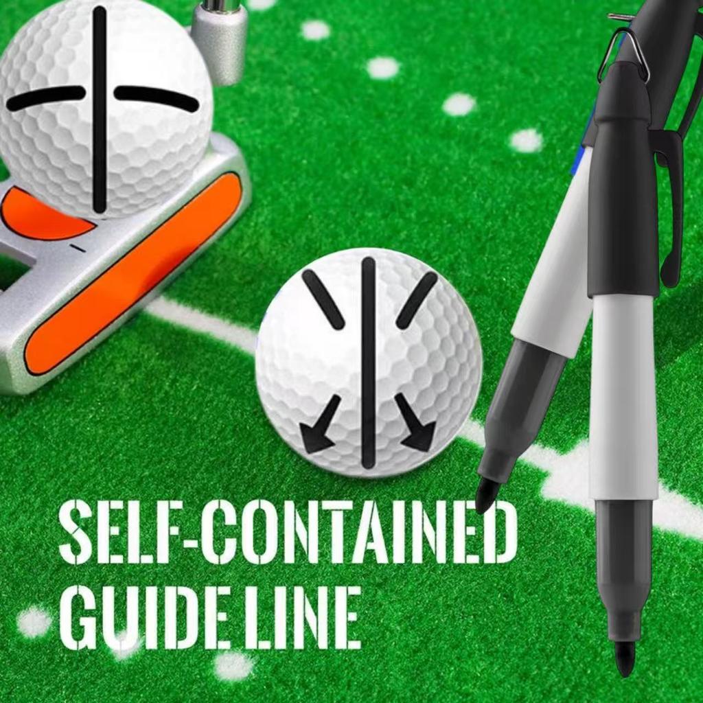 6pcs Special Marking Pen for Golf, Triangular Iron Hook Mini Permanent Marker Pen