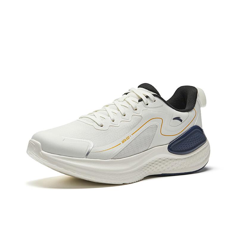 Anta Cloud Cushion Soft Bottom Comfortable Shock Absorption Rebound Low Top Casual Running Shoes Men sneaker White Blue 912535537-4