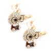 2pcs Keychain Pendants Cute Bunny Shape Rhinestone Ornaments Accessories for Keychains Bag Decoration Gift