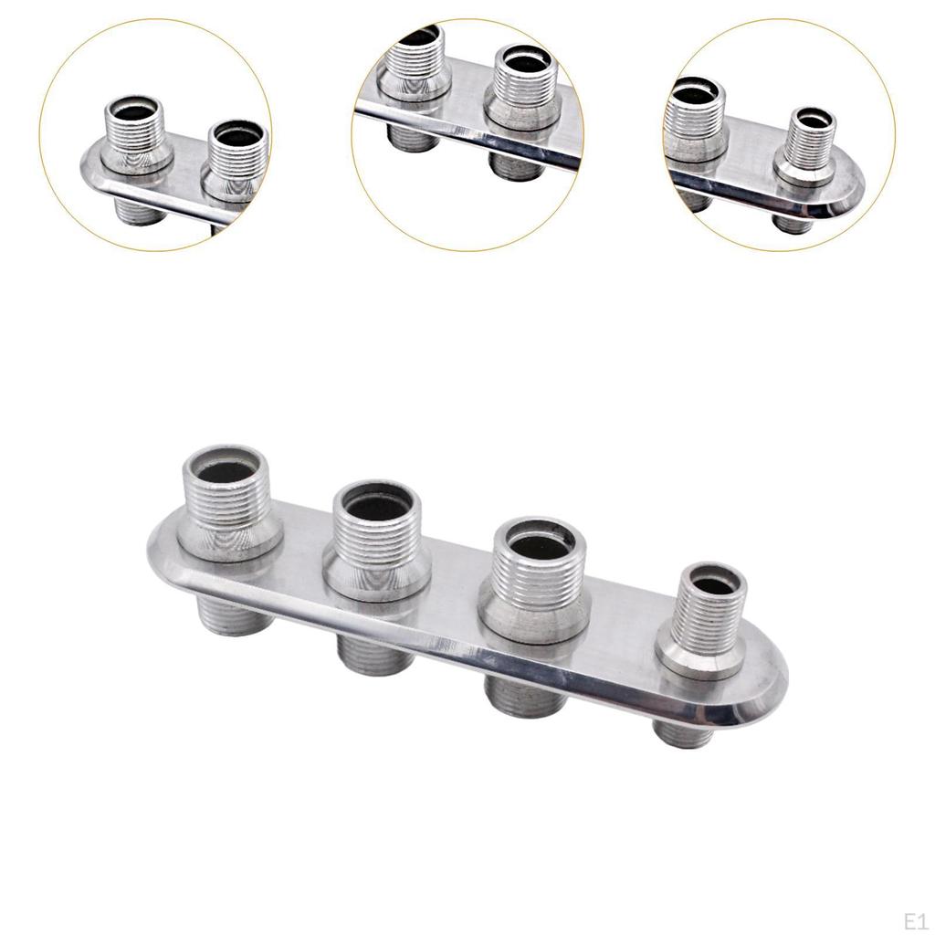 Firewall Heater AC Bulkhead In Line 4 Connection Pipe Adapter Connector Billet Aluminum Premium