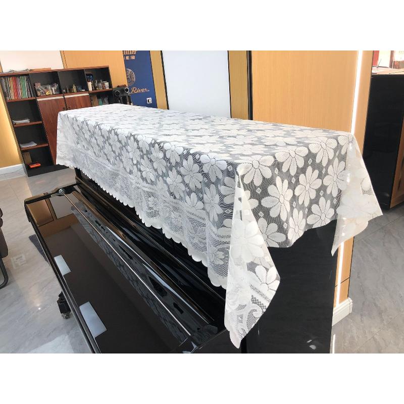 

Modern Minimalist Fully Covered Piano Covers Light Luxury Gold Velvet Upright Piano Universal Dust-proof Cloth Home Decoration Without Stool Cover White 190x90cm