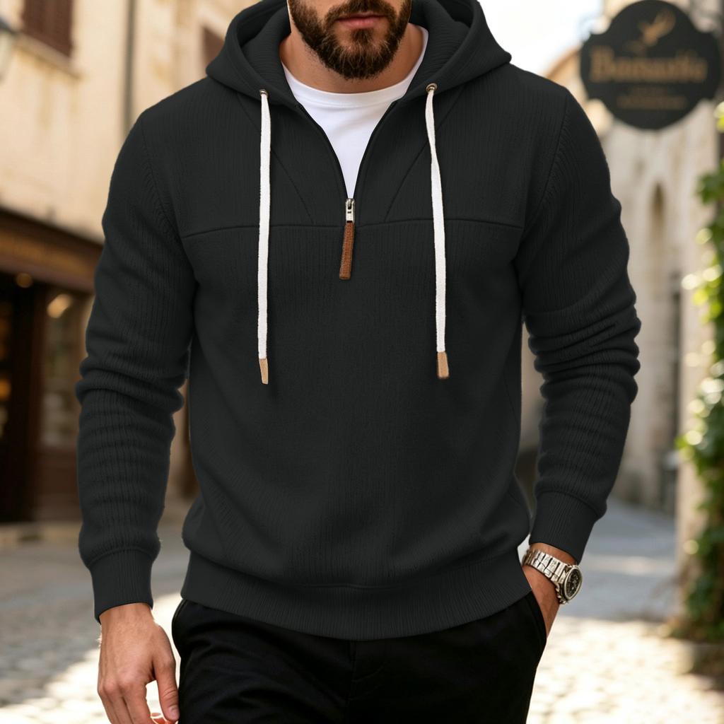 Men's Color Pullover Hoodie Sweatshirt for Casual Daily Wear